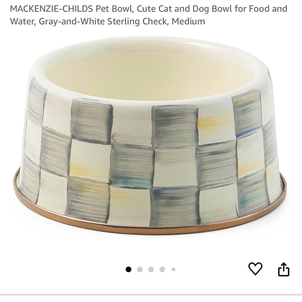 Mackenzie Childs dog food bowl - size medium
